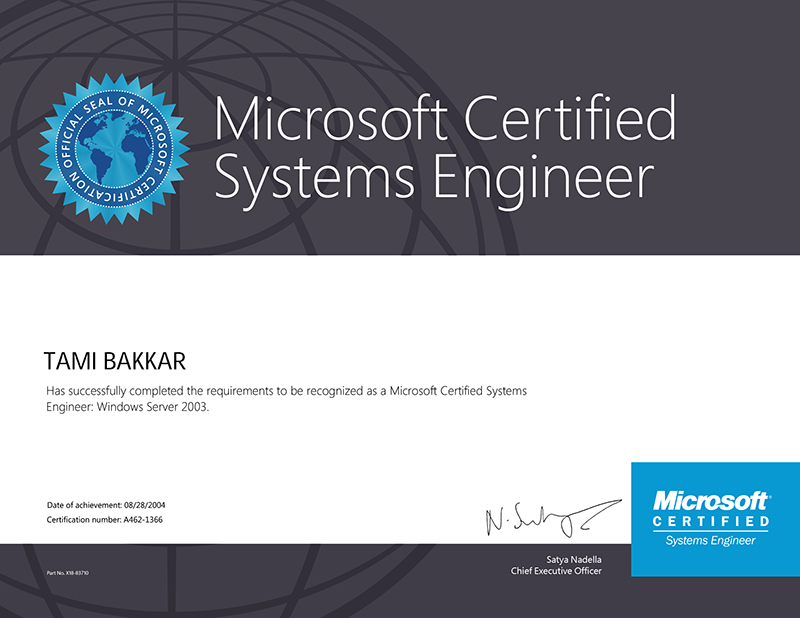 MCSE Certificate